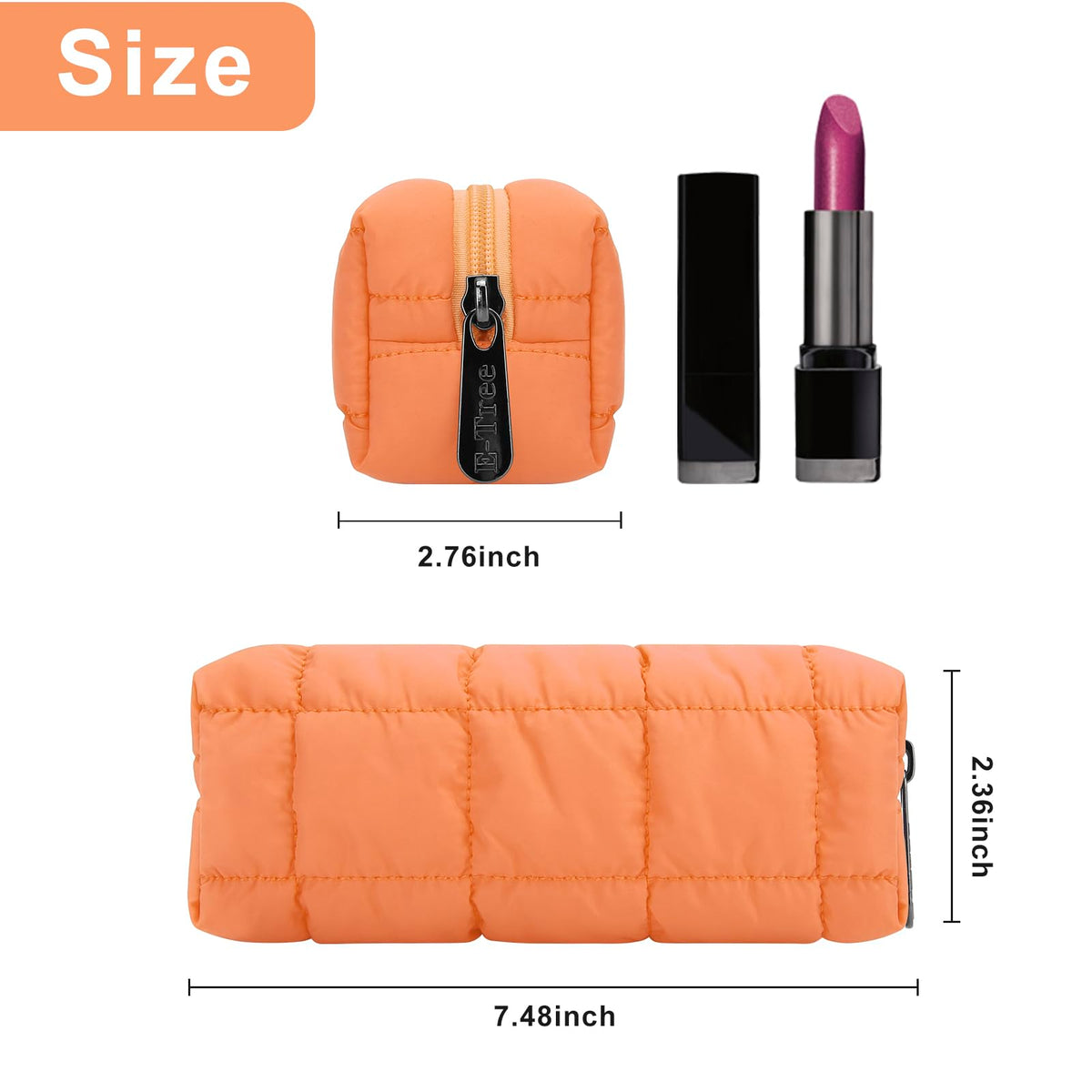 E-Tree Quilted Pencil Case,Makeup Brush Bag,Travel Toiletry Pouch Organizer - thewildfolk E-Tree Quilted Pencil Case,Makeup Brush Bag,Travel Toiletry Pouch Organizer