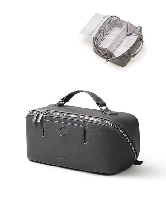 EACHY Travel Makeup Bag for Women, Provence Cosmetic Bag, Grey, Medium - thewildfolk EACHY Travel Makeup Bag for Women, Provence Cosmetic Bag, Grey, Medium