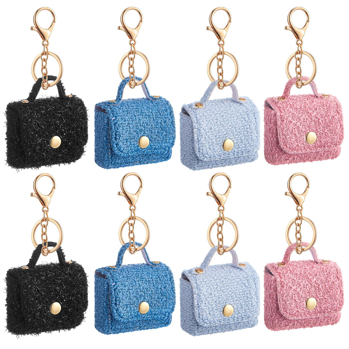 Eccliy 8 Pcs Mini Backpack Keychain Tiny Coin Purse Keychain Cute Lipstick Cosmetic Bag Gifts for Women Card Holder Pouch(Polka Dot) - thewildfolk Eccliy 8 Pcs Mini Backpack Keychain Tiny Coin Purse Keychain Cute Lipstick Cosmetic Bag Gifts for Women Card Holder Pouch(Polka Dot)