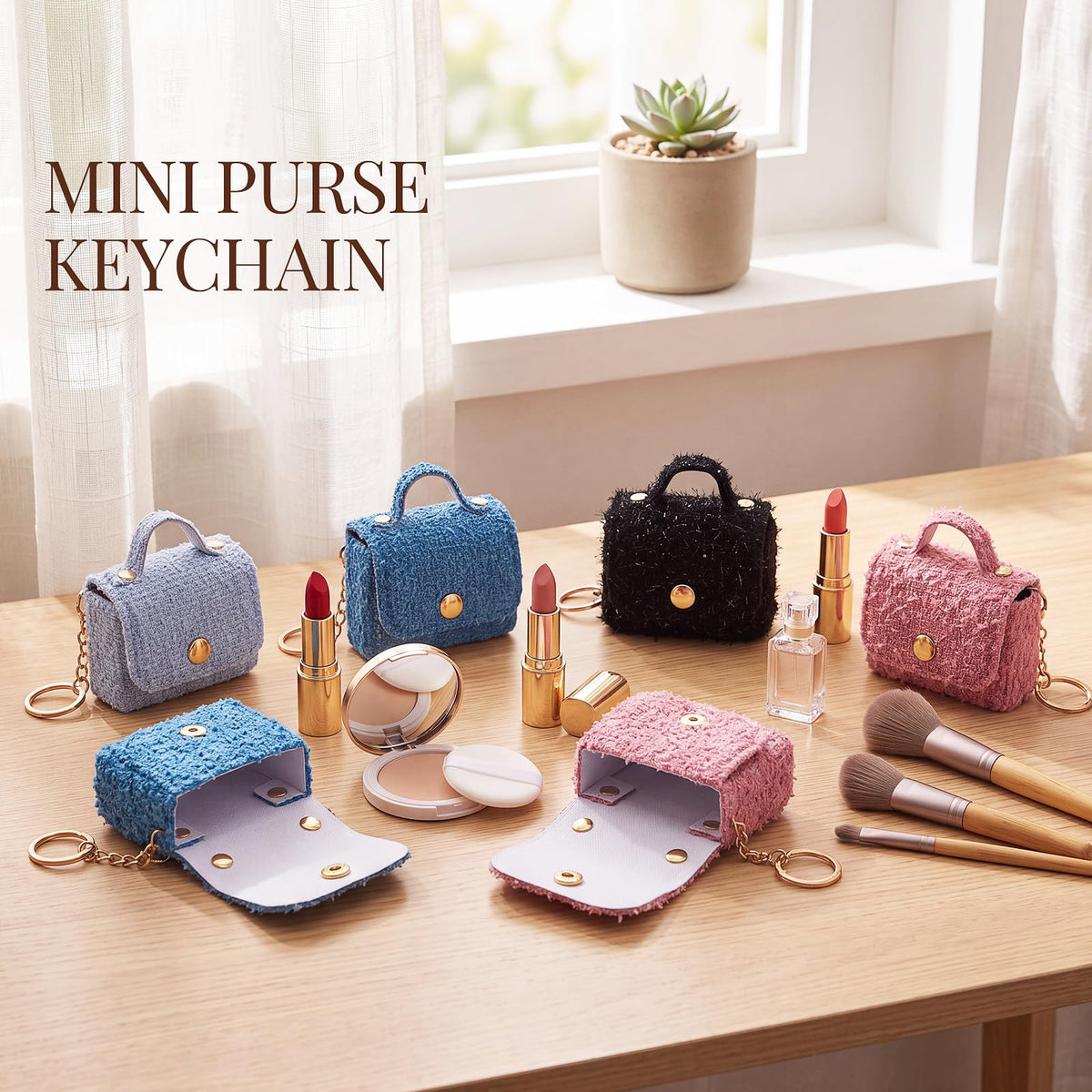 Eccliy 8 Pcs Mini Backpack Keychain Tiny Coin Purse Keychain Cute Lipstick Cosmetic Bag Gifts for Women Card Holder Pouch(Polka Dot) - thewildfolk Eccliy 8 Pcs Mini Backpack Keychain Tiny Coin Purse Keychain Cute Lipstick Cosmetic Bag Gifts for Women Card Holder Pouch(Polka Dot)
