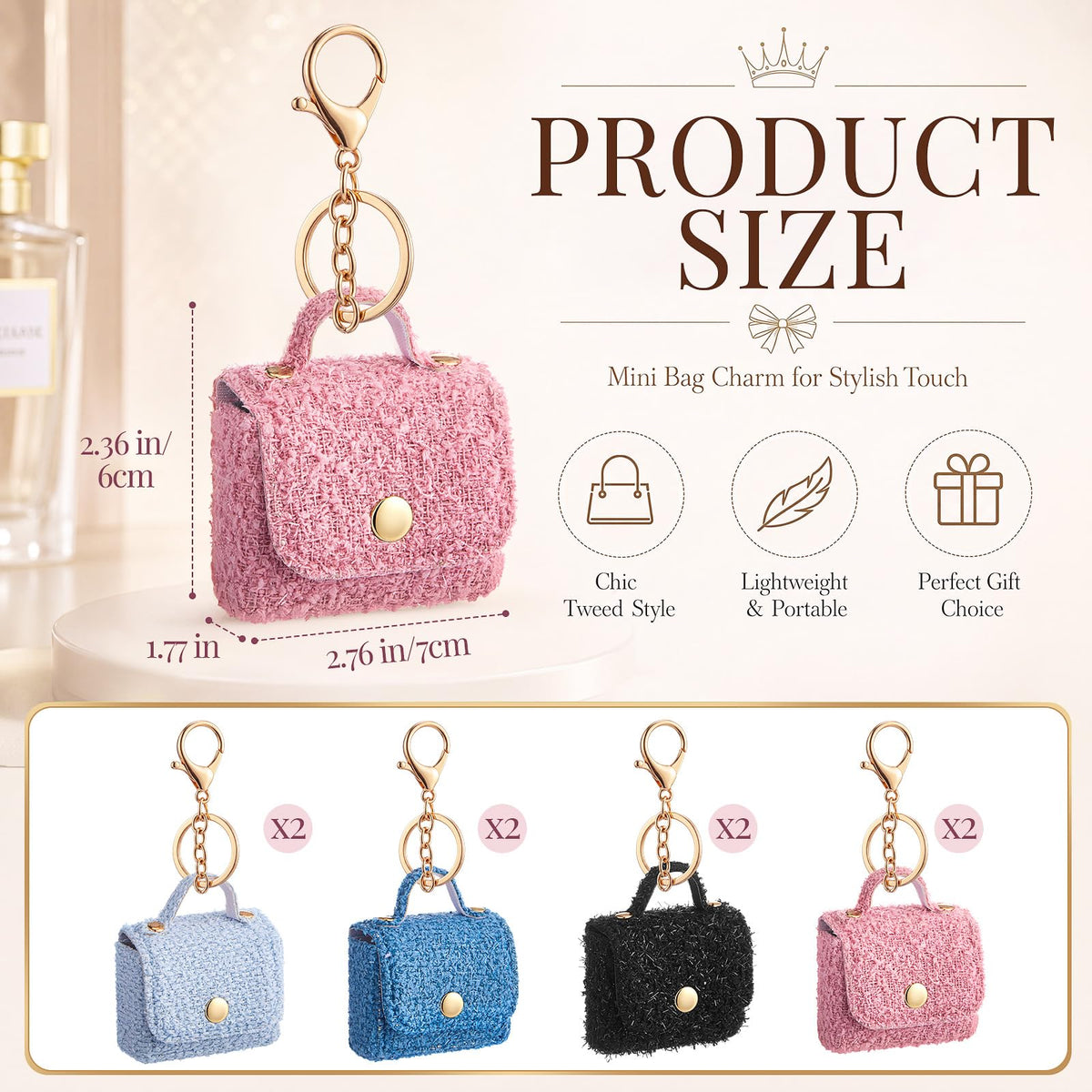 Eccliy 8 Pcs Mini Backpack Keychain Tiny Coin Purse Keychain Cute Lipstick Cosmetic Bag Gifts for Women Card Holder Pouch(Polka Dot) - thewildfolk Eccliy 8 Pcs Mini Backpack Keychain Tiny Coin Purse Keychain Cute Lipstick Cosmetic Bag Gifts for Women Card Holder Pouch(Polka Dot)