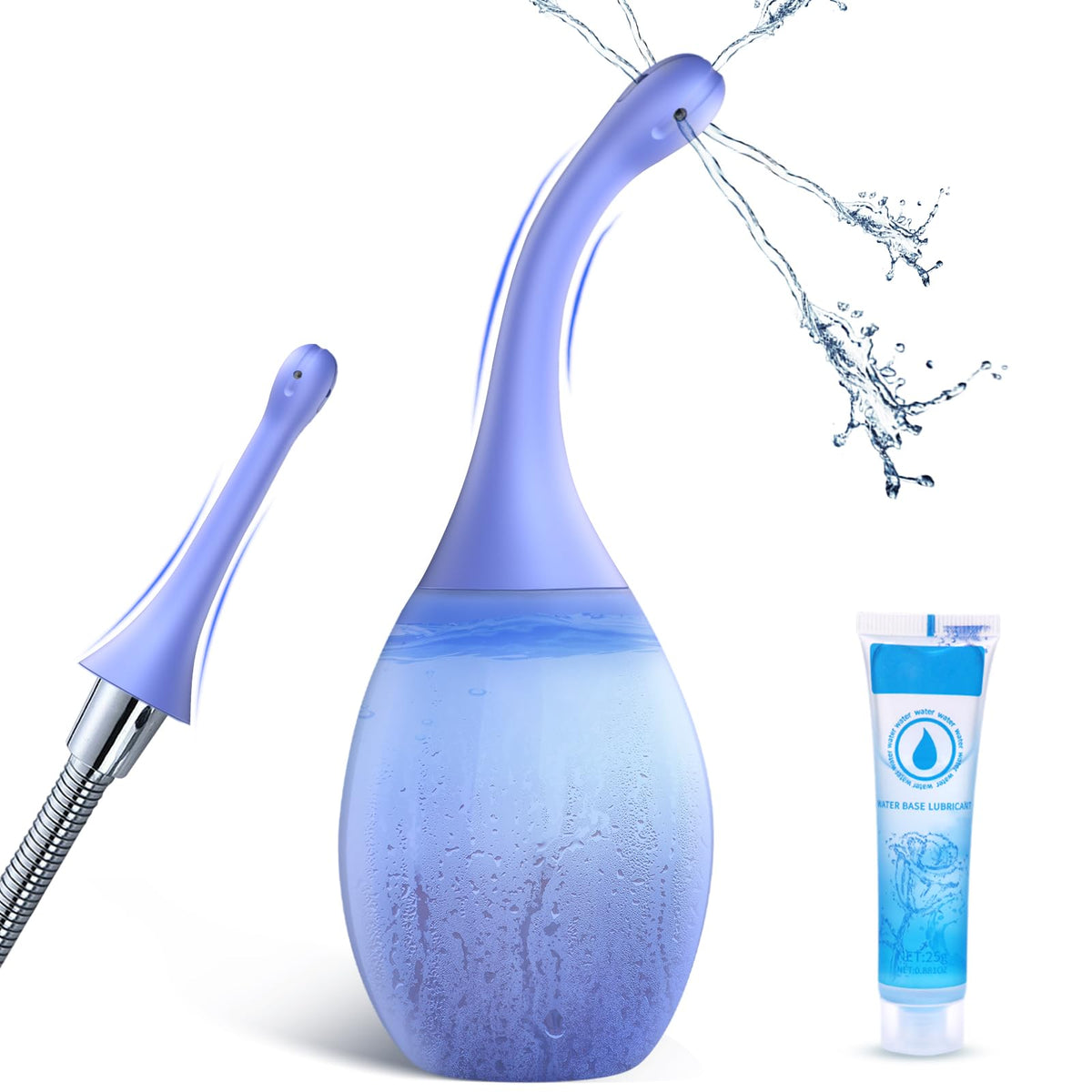 Enema Anal Douches for Men Women - Enema Bulb with Bendable Silicone Nozzles for Men Women Colon Cleanse, Anti Backflow Shower Douche Enema Kit with Lube, Anal Cleansing Feminine Care Douche Bottles - thewildfolk Enema Anal Douches for Men Women - Enema Bulb with Bendable Silicone Nozzles for Men Women Colon Cleanse, Anti Backflow Shower Douche Enema Kit with Lube, Anal Cleansing Feminine Care Douche Bottles