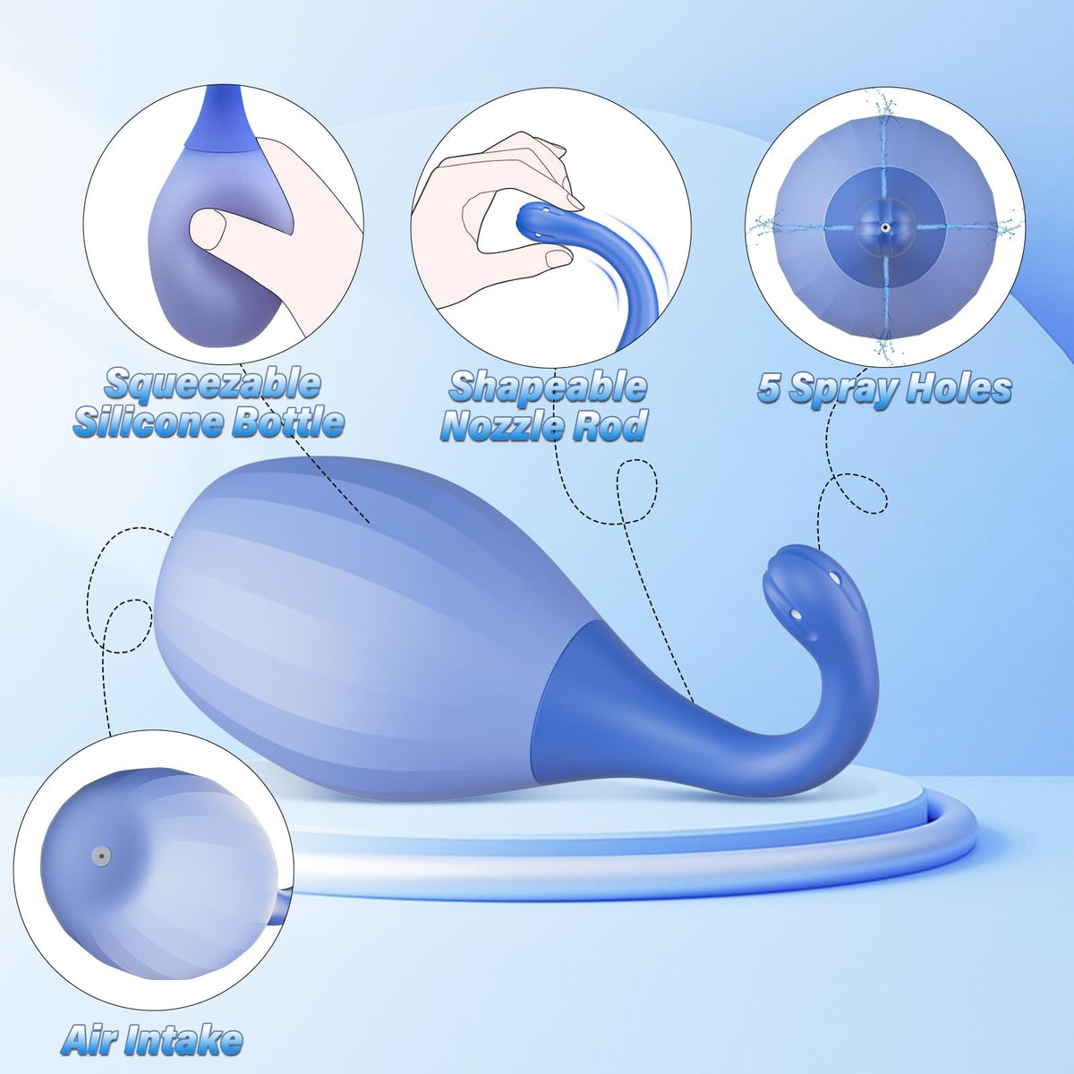 Enema Anal Douches for Men Women - Enema Bulb with Bendable Silicone Nozzles for Men Women Colon Cleanse, Anti Backflow Shower Douche Enema Kit with Lube, Anal Cleansing Feminine Care Douche Bottles - thewildfolk Enema Anal Douches for Men Women - Enema Bulb with Bendable Silicone Nozzles for Men Women Colon Cleanse, Anti Backflow Shower Douche Enema Kit with Lube, Anal Cleansing Feminine Care Douche Bottles