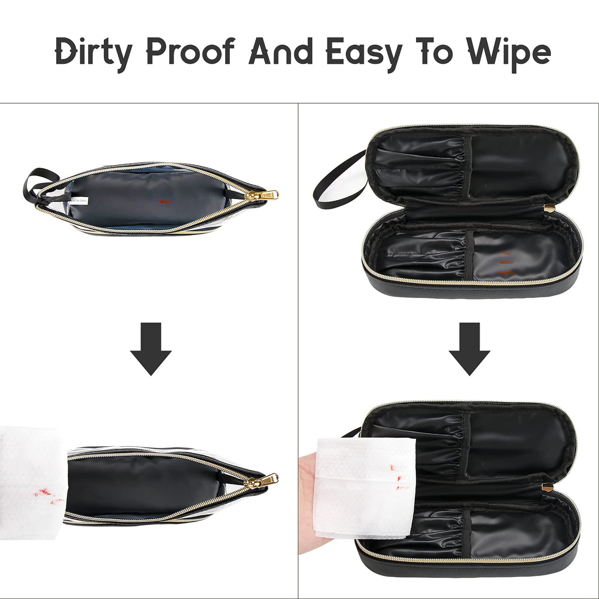 Ethereal Travel Makeup Bag, Clear Cosmetic Bag Make Up Organizer TSA Approved Toiletry Bag, Waterproof Pouch for Women Purse for Toiletries Accessories Brushes - thewildfolk Ethereal Travel Makeup Bag, Clear Cosmetic Bag Make Up Organizer TSA Approved Toiletry Bag, Waterproof Pouch for Women Purse for Toiletries Accessories Brushes