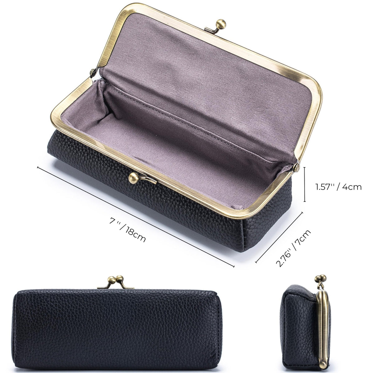 EutDett Leather Makeup Bag, Small Makeup Organizer for Purse Essentials, Versatile Travel Lipstick Case, Cosmetic Pouch & Fashion Pencil Pouch for Women (Wine Red) - thewildfolk EutDett Leather Makeup Bag, Small Makeup Organizer for Purse Essentials, Versatile Travel Lipstick Case, Cosmetic Pouch & Fashion Pencil Pouch for Women (Wine Red)