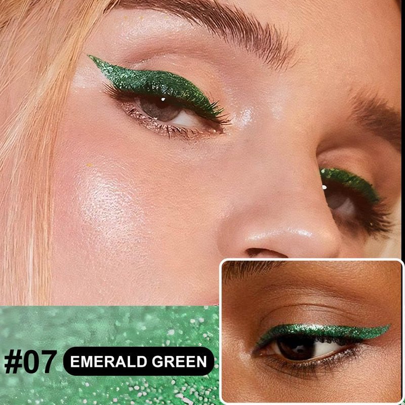 evpct 2Pcs Metallic Purple & Green Glitter Glittering Diamond Liquid Eyeliner Eye Makeup Pencil Set, Sparkle Shimmer Colored Eyeliner Pen Waterproof Smudge Proof Long Lasting High Pigmented - thewildfolk evpct 2Pcs Metallic Purple & Green Glitter Glittering Diamond Liquid Eyeliner Eye Makeup Pencil Set, Sparkle Shimmer Colored Eyeliner Pen Waterproof Smudge Proof Long Lasting High Pigmented