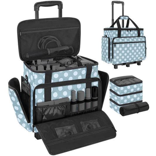 Extra Large Rolling Makeup Bag with 4 Removable Pouches and 1 Brush Holder - thewildfolk Extra Large Rolling Makeup Bag with 4 Removable Pouches and 1 Brush Holder