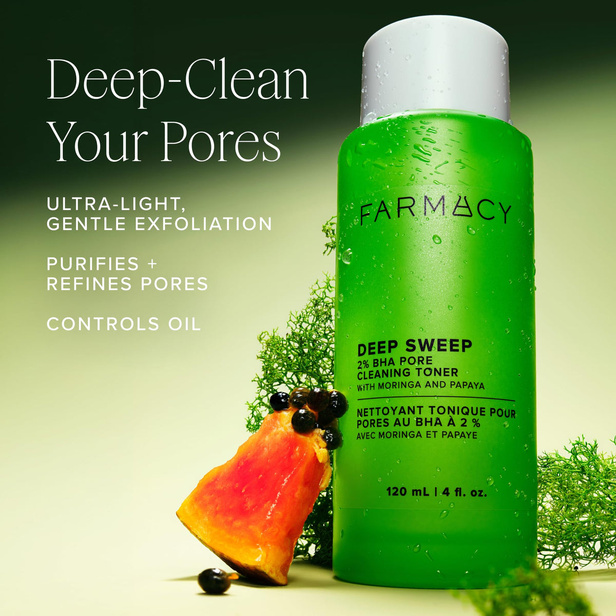 Farmacy 2% Salicylic Acid Toner for Face - Deep Sweep BHA Liquid Exfoliant + Pore Cleaner - Controls Oil, Gently Exfoliates + Refines Pores - Skin Care for Combo, Oily + Blemish-Prone Skin - (120ml) - thewildfolk Farmacy 2% Salicylic Acid Toner for Face - Deep Sweep BHA Liquid Exfoliant + Pore Cleaner - Controls Oil, Gently Exfoliates + Refines Pores - Skin Care for Combo, Oily + Blemish-Prone Skin - (120ml)