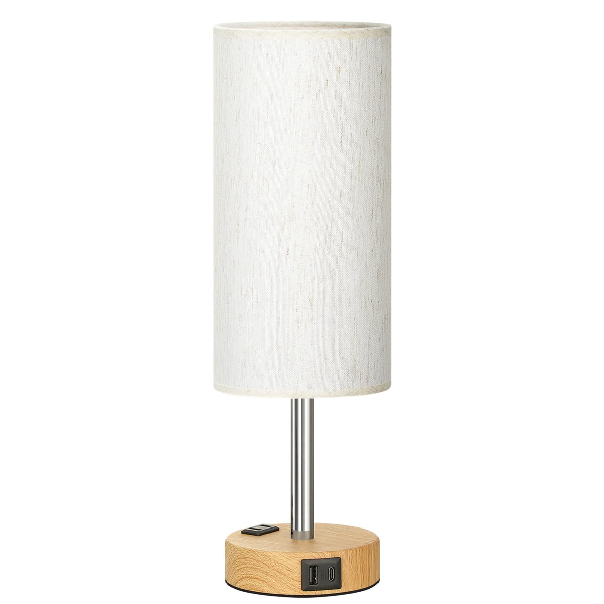Fenmzee Bedside Table Lamp for Bedroom - Dimmable Touch, USB A+C, AC Outlet - thewildfolk Fenmzee Bedside Table Lamp for Bedroom - Dimmable Touch, USB A+C, AC Outlet