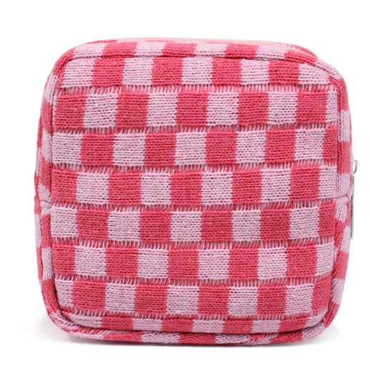 FFpaw Small Pink Makeup Bag for Purse, Mini Checkered Cosmetic Bag Zipper Cute Make Up Pouch Travel Toiletry Case Quilted Aesthetic Accessories Makeup Storage Bag Organizer for Women Girls - thewildfolk FFpaw Small Pink Makeup Bag for Purse, Mini Checkered Cosmetic Bag Zipper Cute Make Up Pouch Travel Toiletry Case Quilted Aesthetic Accessories Makeup Storage Bag Organizer for Women Girls