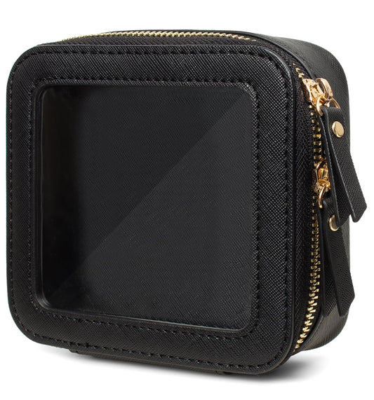 FFpaw Valentine's Day Gifts Clear Makeup Bag Small, Mini Cosmetic Bag for Purse Clear Makeup Pouch Purse Organizer with Zipper Travel Toiletry Bag Car Organizer Essentials for Women Men (Mini Black) - thewildfolk FFpaw Valentine's Day Gifts Clear Makeup Bag Small, Mini Cosmetic Bag for Purse Clear Makeup Pouch Purse Organizer with Zipper Travel Toiletry Bag Car Organizer Essentials for Women Men (Mini Black)