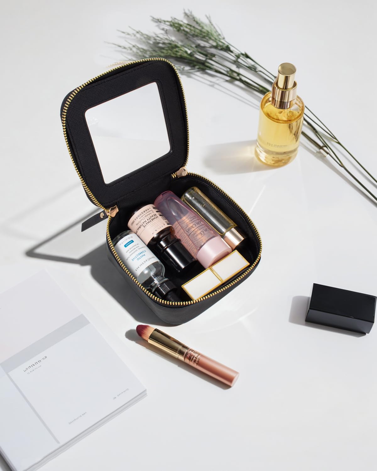 FFpaw Valentine's Day Gifts Clear Makeup Bag Small, Mini Cosmetic Bag for Purse Clear Makeup Pouch Purse Organizer with Zipper Travel Toiletry Bag Car Organizer Essentials for Women Men (Mini Black) - thewildfolk FFpaw Valentine's Day Gifts Clear Makeup Bag Small, Mini Cosmetic Bag for Purse Clear Makeup Pouch Purse Organizer with Zipper Travel Toiletry Bag Car Organizer Essentials for Women Men (Mini Black)