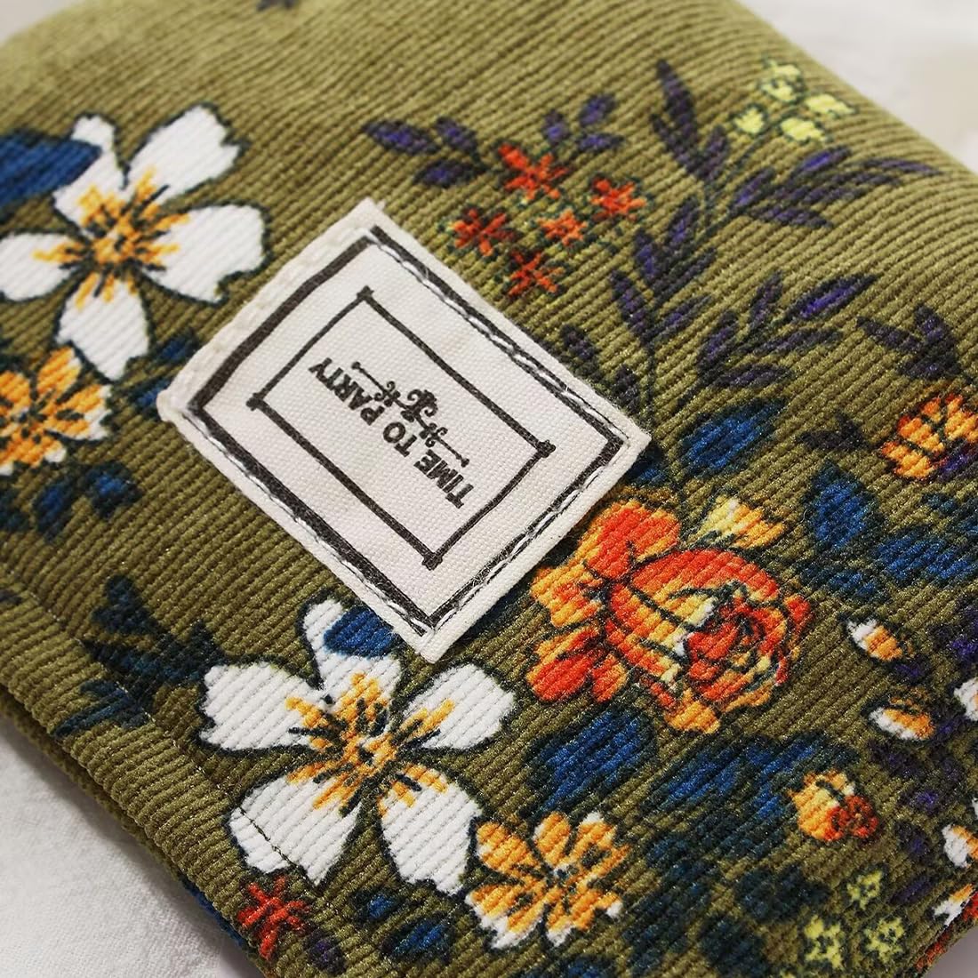 Floral Makeup Bags for Women, Large Cosmetic Pouch for Purse, Dark Green - thewildfolk Floral Makeup Bags for Women, Large Cosmetic Pouch for Purse, Dark Green