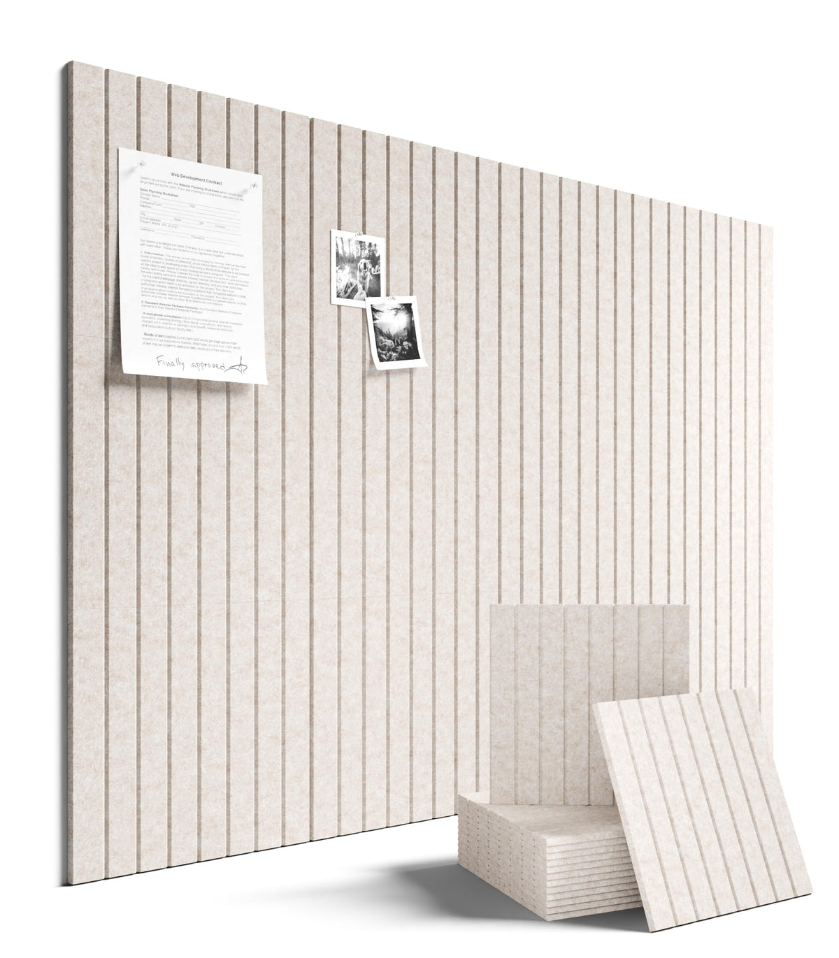 Fluxynara 48" x 36" Large Felt Bulletin Board, Oatmeal - thewildfolk Fluxynara 48" x 36" Large Felt Bulletin Board, Oatmeal