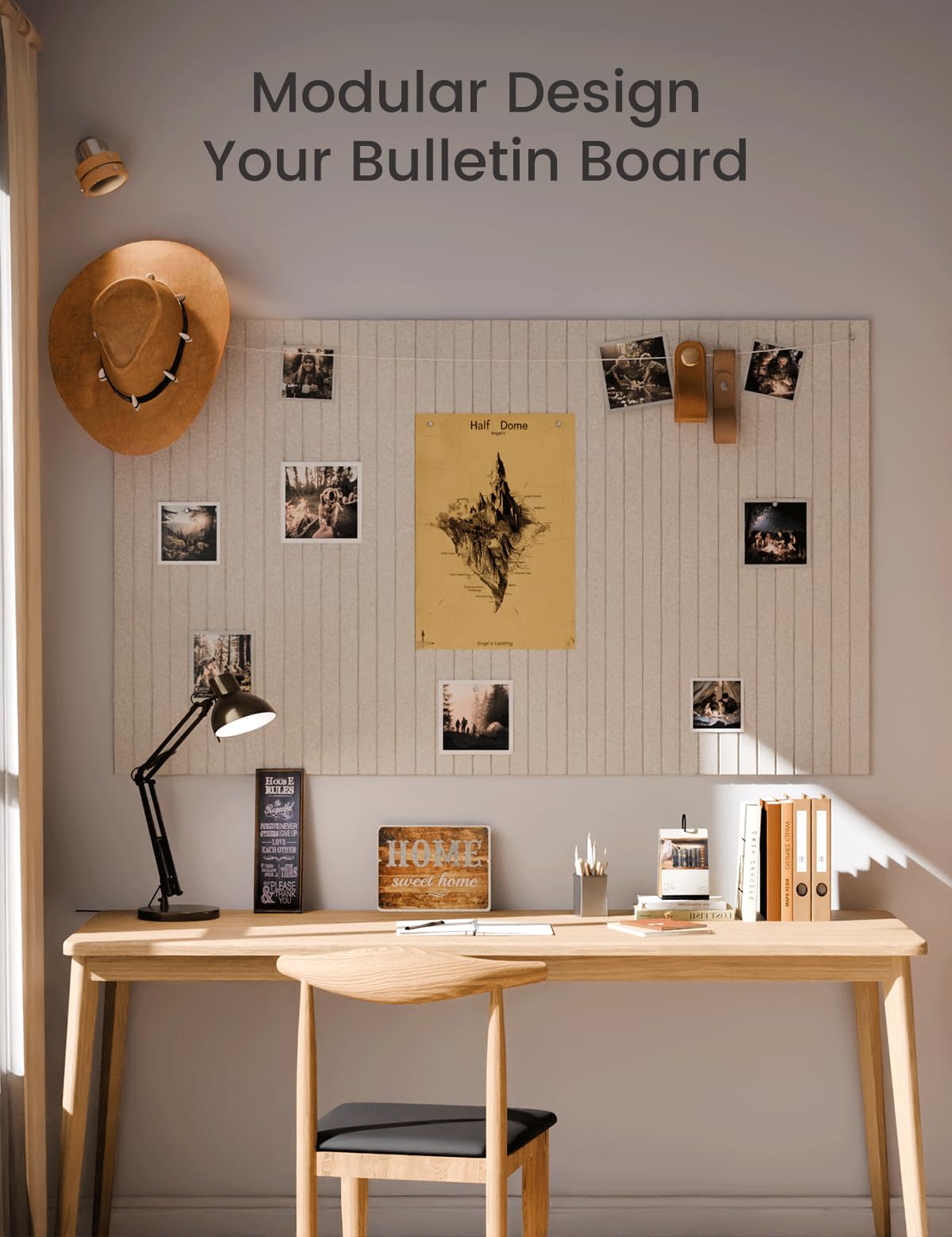 Fluxynara 48" x 36" Large Felt Bulletin Board, Oatmeal - thewildfolk Fluxynara 48" x 36" Large Felt Bulletin Board, Oatmeal