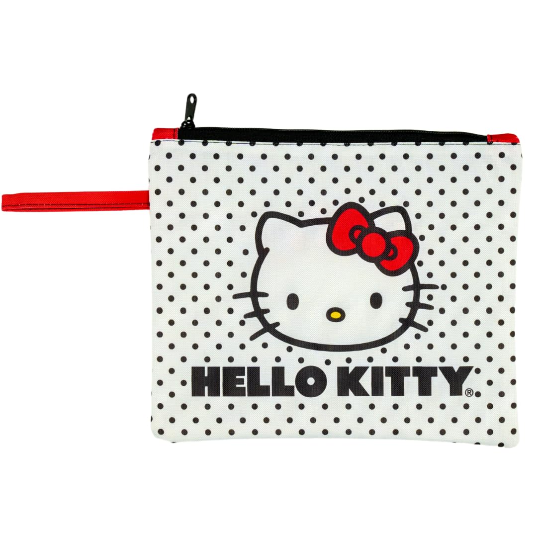 Franco Collectibles Hello Kitty Polka Dot Beach/Pool Waterproof Swimsuit, Makeup, Toiletries Pouch Bag, (Officially Licensed Product) - thewildfolk Franco Collectibles Hello Kitty Polka Dot Beach/Pool Waterproof Swimsuit, Makeup, Toiletries Pouch Bag, (Officially Licensed Product)