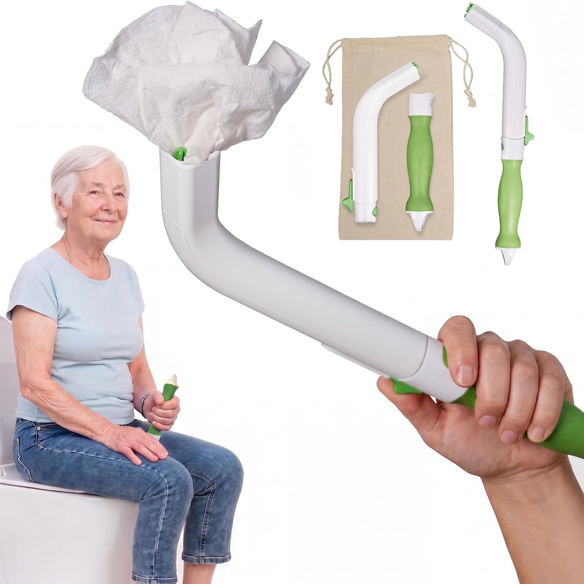FreedomWand Compact Kit 14.5 Inches, Toilet Aid, Reacher tool for Seniors - thewildfolk FreedomWand Compact Kit 14.5 Inches, Toilet Aid, Reacher tool for Seniors