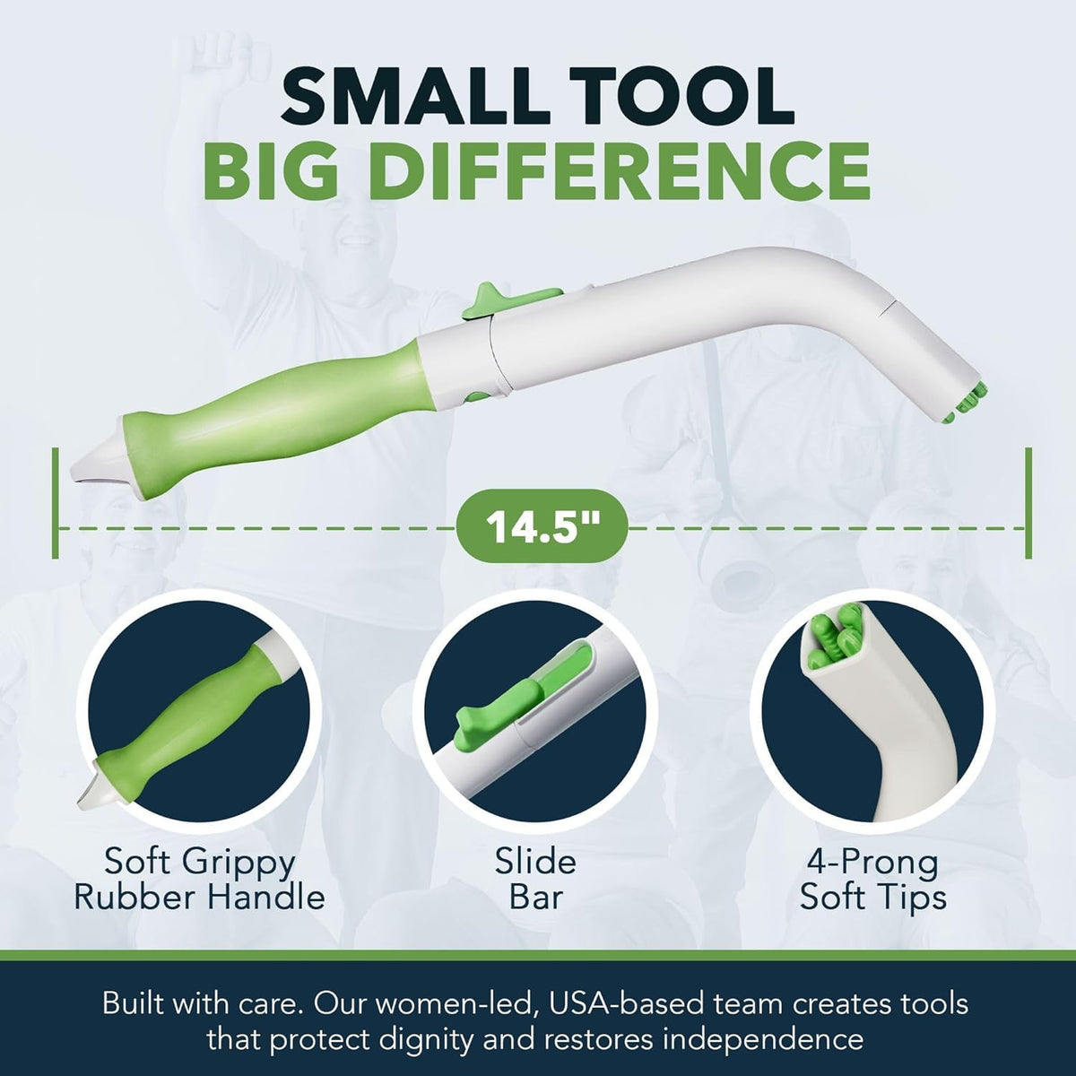 FreedomWand Compact Kit 14.5 Inches, Toilet Aid, Reacher tool for Seniors - thewildfolk FreedomWand Compact Kit 14.5 Inches, Toilet Aid, Reacher tool for Seniors