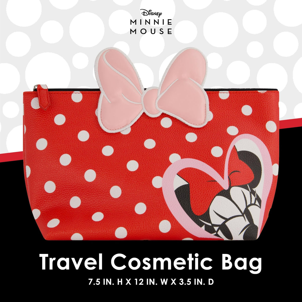FUL Disney Minnie Mouse Women's Makeup Bag, Red - thewildfolk FUL Disney Minnie Mouse Women's Makeup Bag, Red