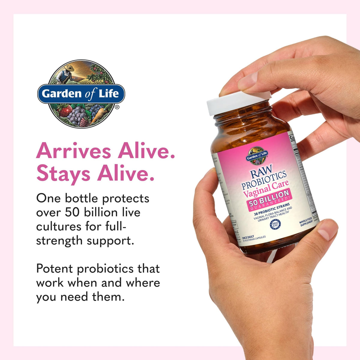 Garden of Life Raw Probiotics Vaginal Care, 50 Billion CFU, 1 Month Supply - thewildfolk Garden of Life Raw Probiotics Vaginal Care, 50 Billion CFU, 1 Month Supply