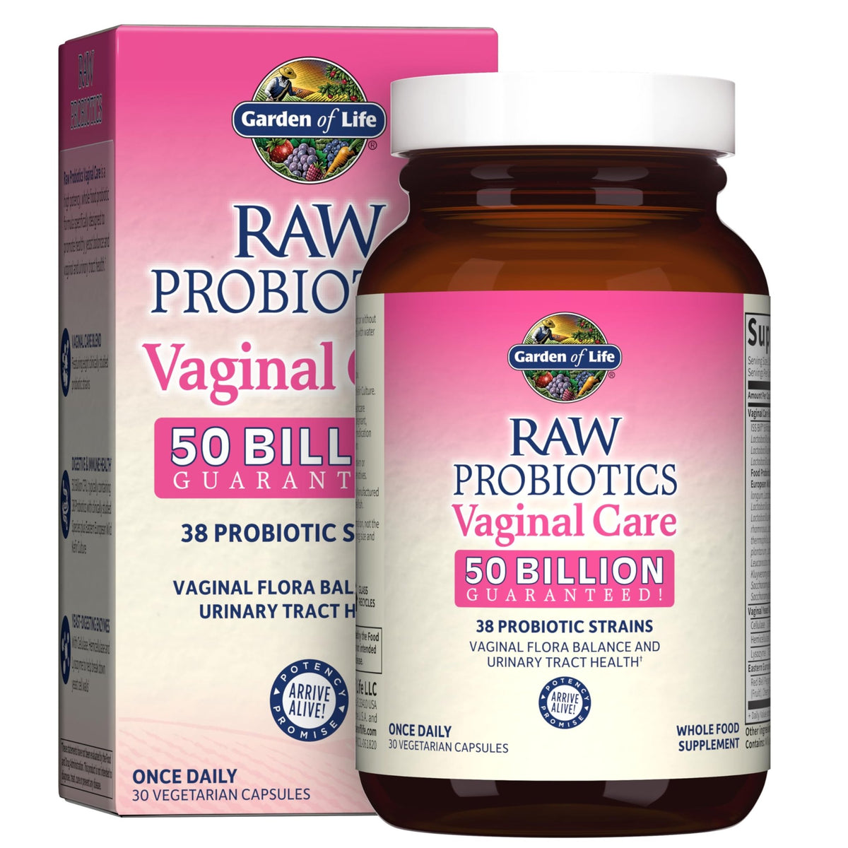 Garden of Life Raw Probiotics Vaginal Care, 50 Billion CFU, 1 Month Supply - thewildfolk Garden of Life Raw Probiotics Vaginal Care, 50 Billion CFU, 1 Month Supply