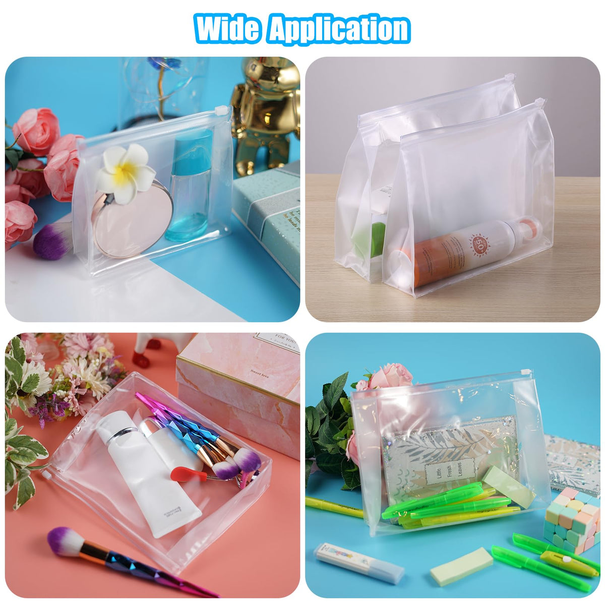 GAWBYET 50 PCS Mini Clear Makeup Bag,Small Clear Zipper Pouch Travel Bag for Toiletries Plastic Cosmetic Organizer Waterproof，for Swimsuit Bikini Travel Vacation(5.9 x 5.1 x 1.4 Inch) - thewildfolk GAWBYET 50 PCS Mini Clear Makeup Bag,Small Clear Zipper Pouch Travel Bag for Toiletries Plastic Cosmetic Organizer Waterproof，for Swimsuit Bikini Travel Vacation(5.9 x 5.1 x 1.4 Inch)