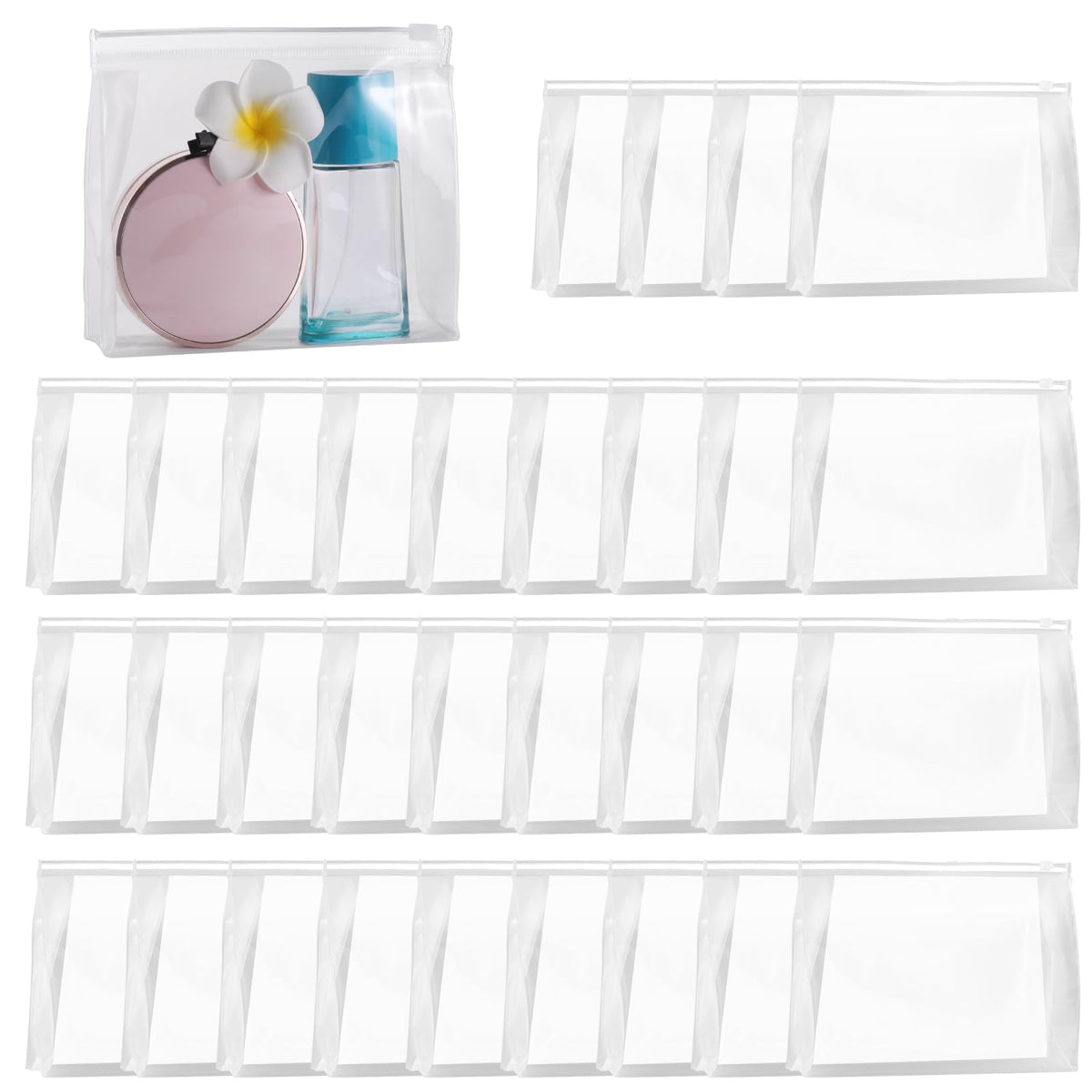 GAWBYET 50 PCS Mini Clear Makeup Bag,Small Clear Zipper Pouch Travel Bag for Toiletries Plastic Cosmetic Organizer Waterproof，for Swimsuit Bikini Travel Vacation(5.9 x 5.1 x 1.4 Inch) - thewildfolk GAWBYET 50 PCS Mini Clear Makeup Bag,Small Clear Zipper Pouch Travel Bag for Toiletries Plastic Cosmetic Organizer Waterproof，for Swimsuit Bikini Travel Vacation(5.9 x 5.1 x 1.4 Inch)