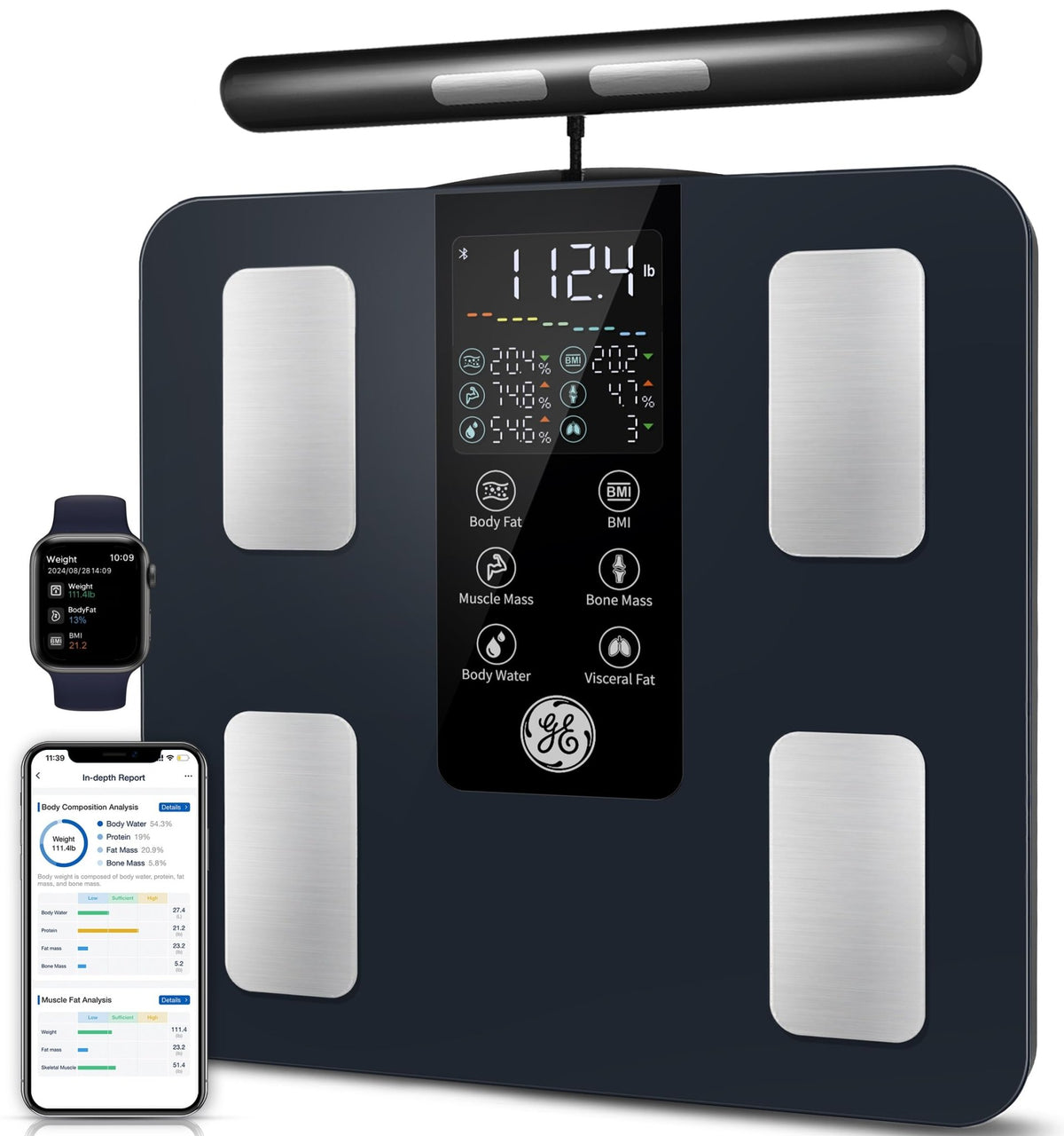 GE Smart Scale for Body Weight: Full Body Composition Analyzer, 50+ Metrics - thewildfolk GE Smart Scale for Body Weight: Full Body Composition Analyzer, 50+ Metrics