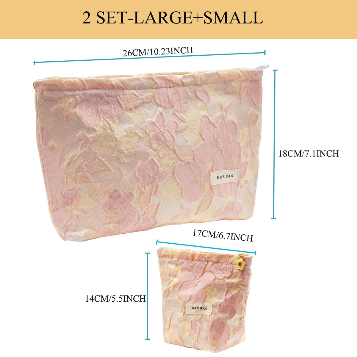 getgto 2 Pcs Makeup Bags, Large Cosmetic Bag Travel Toiletry Bag - thewildfolk getgto 2 Pcs Makeup Bags, Large Cosmetic Bag Travel Toiletry Bag