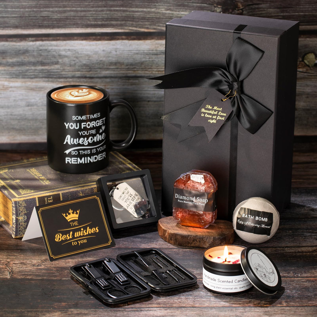 Gifts for Men,Self Care Gifts for Men, 7 Pcs Unique Gifts for Him Dad Boyfriend Husband Brother Friends, Perfect for Birthday Bath Set Spa Kit Bath and Body Self Care Grooming Relaxation Stress Relief - thewildfolk Gifts for Men,Self Care Gifts for Men, 7 Pcs Unique Gifts for Him Dad Boyfriend Husband Brother Friends, Perfect for Birthday Bath Set Spa Kit Bath and Body Self Care Grooming Relaxation Stress Relief
