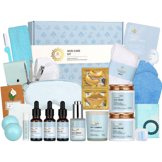 Gifts for Women & Men, Birthday Gifts, 30pcs Ylang Spa Gifts Basket Set for Women, Face Skin Care Gift Set, Bath & Body Gifts Basket Set, Birthday, Christmas, Anniversary, Fathers Day, Mom, Dad - thewildfolk Gifts for Women & Men, Birthday Gifts, 30pcs Ylang Spa Gifts Basket Set for Women, Face Skin Care Gift Set, Bath & Body Gifts Basket Set, Birthday, Christmas, Anniversary, Fathers Day, Mom, Dad