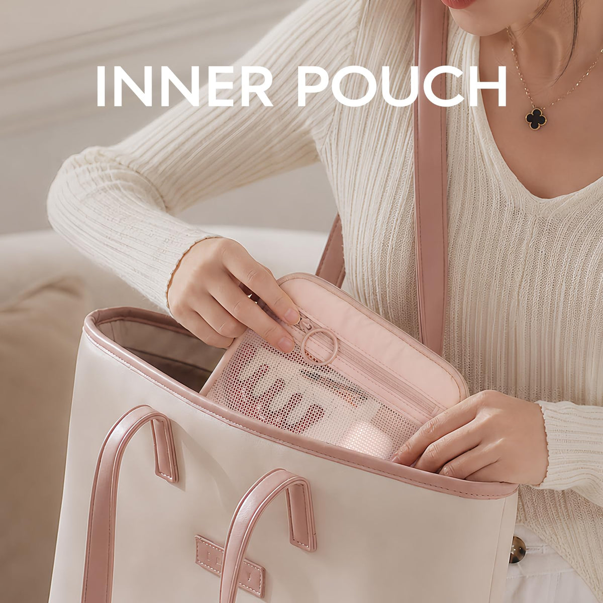 GIVLEFLY 2 PCS Purse Organizer Pouch Set for Women, Lightweight Zipper Storage Pouches for Handbags, Cosmetics, Keys, Cards, Travel Accessories and Daily Essentials - thewildfolk GIVLEFLY 2 PCS Purse Organizer Pouch Set for Women, Lightweight Zipper Storage Pouches for Handbags, Cosmetics, Keys, Cards, Travel Accessories and Daily Essentials
