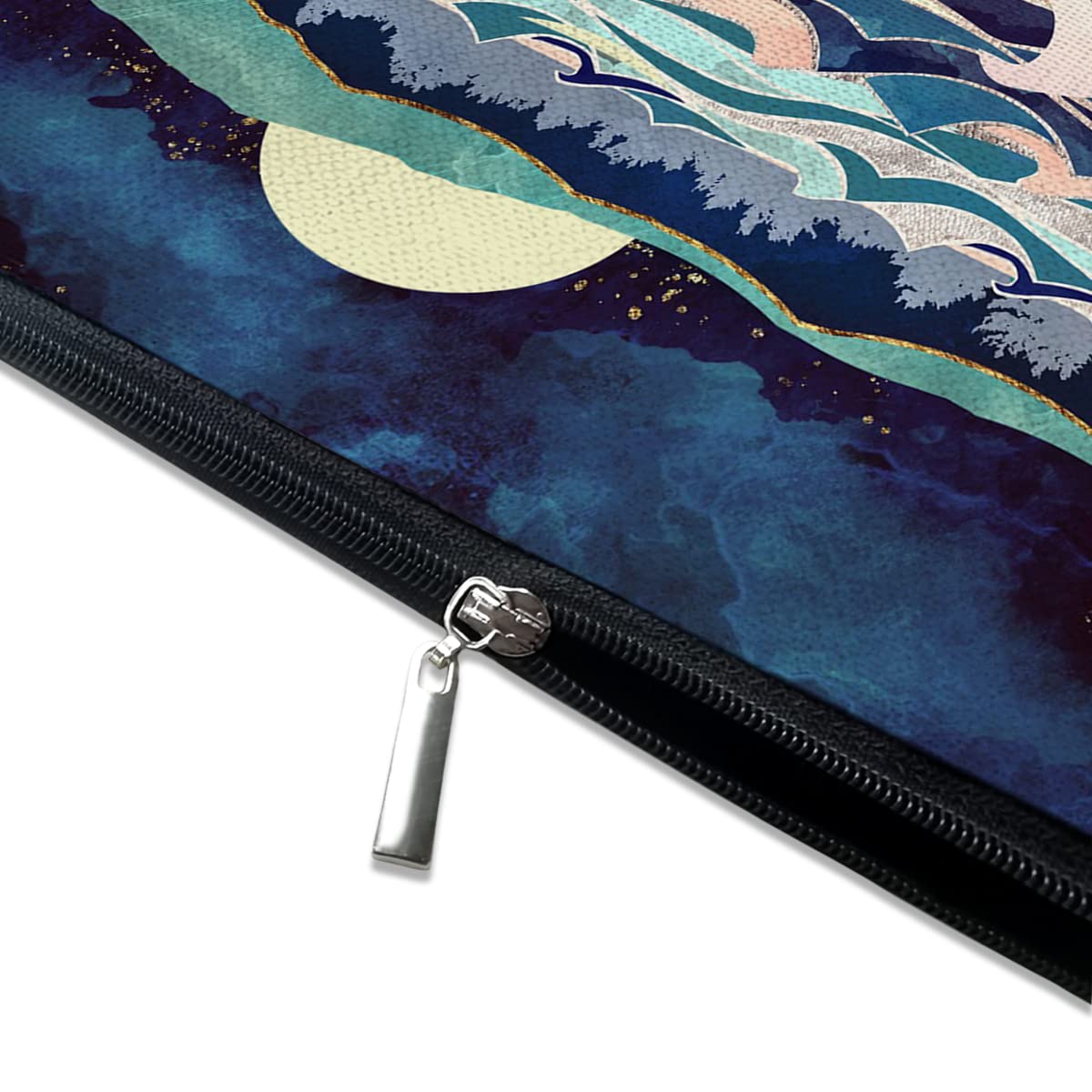 Givotin Cute Makeup Bag for Purse Canvas Waterproof Funny Cosmetic Bags for Women Zipper Travel Toiletry Pouch-Mountain Makeup Bags-Blue - thewildfolk Givotin Cute Makeup Bag for Purse Canvas Waterproof Funny Cosmetic Bags for Women Zipper Travel Toiletry Pouch-Mountain Makeup Bags-Blue
