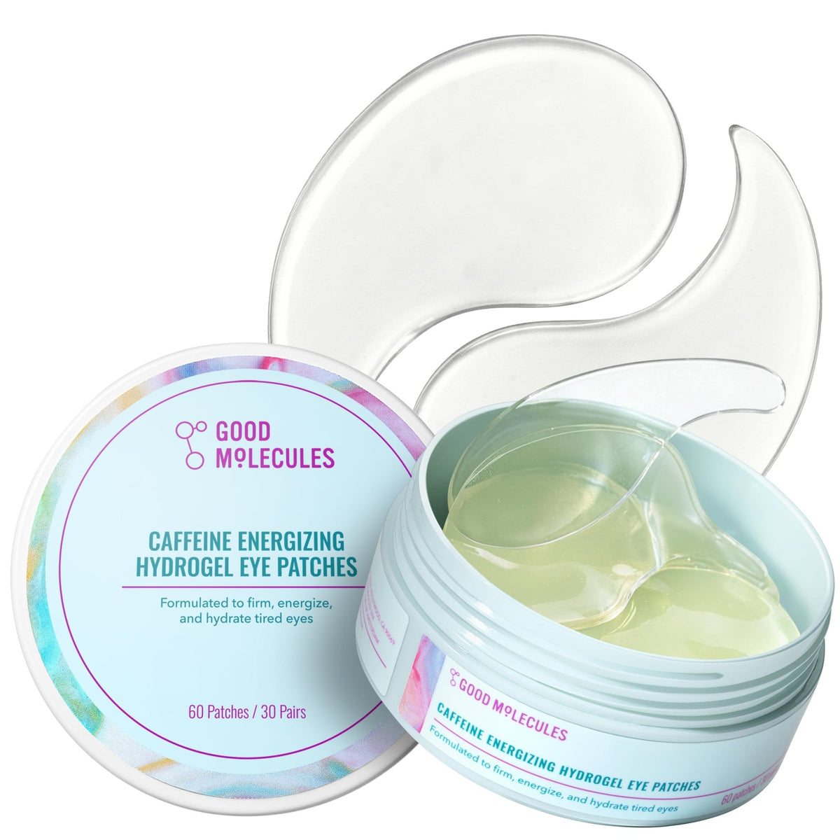 Good Molecules Caffeine Energizing Hydrogel Eye Patches - Eye Mask with Hyaluronic Acid Hydrate and Reduce Puffiness - Pack of 30, Skincare for Face - thewildfolk Good Molecules Caffeine Energizing Hydrogel Eye Patches - Eye Mask with Hyaluronic Acid Hydrate and Reduce Puffiness - Pack of 30, Skincare for Face