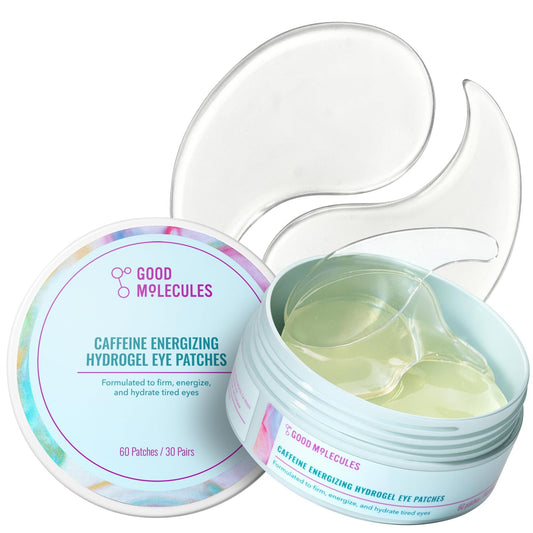 Good Molecules Caffeine Energizing Hydrogel Eye Patches - Eye Mask with Hyaluronic Acid Hydrate and Reduce Puffiness - Pack of 30, Skincare for Face - thewildfolk Good Molecules Caffeine Energizing Hydrogel Eye Patches - Eye Mask with Hyaluronic Acid Hydrate and Reduce Puffiness - Pack of 30, Skincare for Face