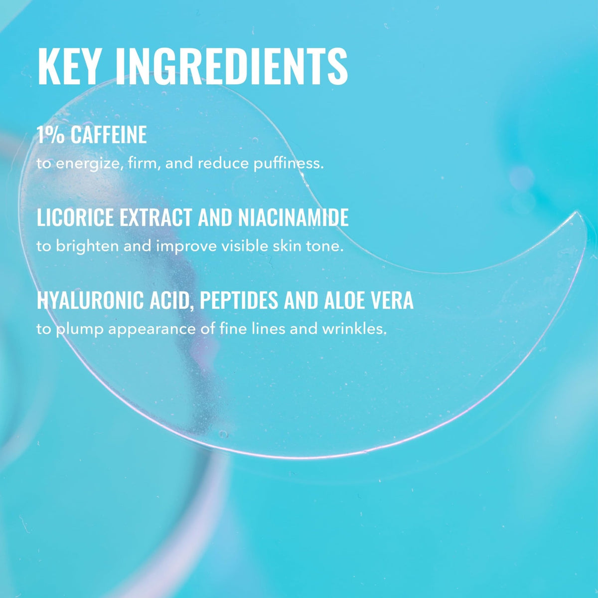 Good Molecules Caffeine Energizing Hydrogel Eye Patches - Eye Mask with Hyaluronic Acid Hydrate and Reduce Puffiness - Pack of 30, Skincare for Face - thewildfolk Good Molecules Caffeine Energizing Hydrogel Eye Patches - Eye Mask with Hyaluronic Acid Hydrate and Reduce Puffiness - Pack of 30, Skincare for Face