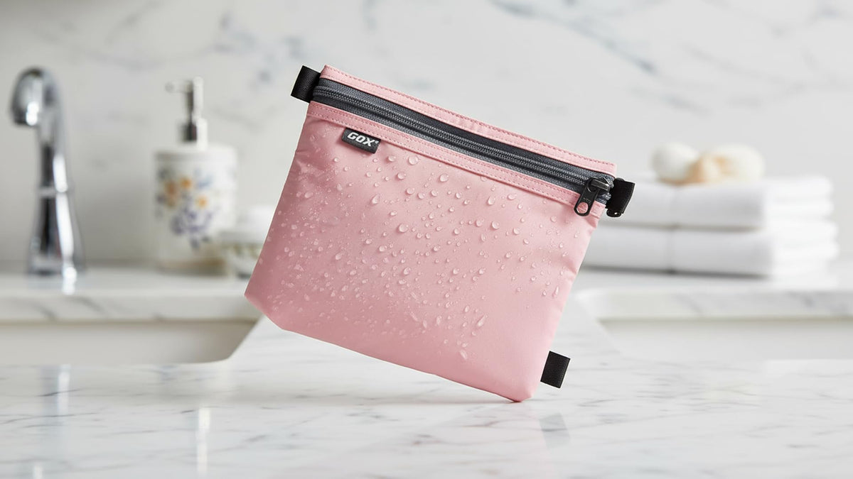 GOX Travel Toiletry Bag Carry On Zipper Pouch Cosmetic Kit Makeup Digital Bag Water Repellent Nylon (Pink) - thewildfolk GOX Travel Toiletry Bag Carry On Zipper Pouch Cosmetic Kit Makeup Digital Bag Water Repellent Nylon (Pink)