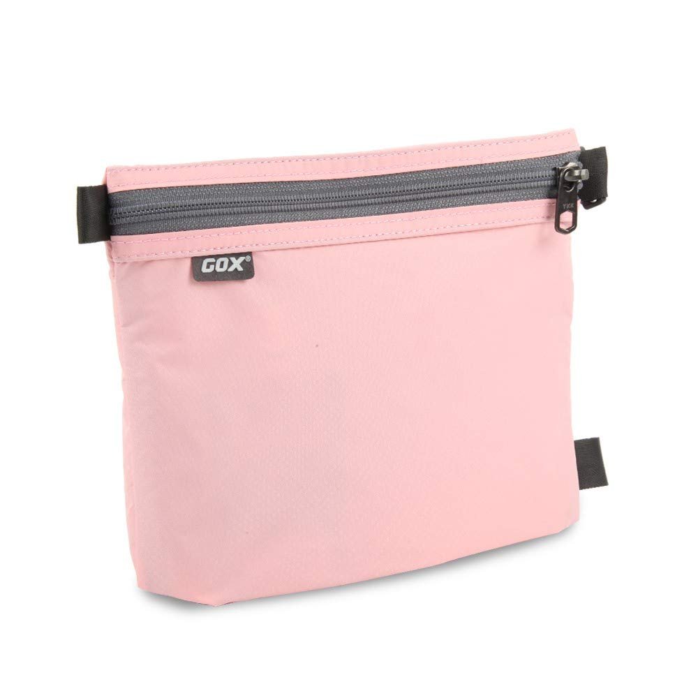 GOX Travel Toiletry Bag Carry On Zipper Pouch Cosmetic Kit Makeup Digital Bag Water Repellent Nylon (Pink) - thewildfolk GOX Travel Toiletry Bag Carry On Zipper Pouch Cosmetic Kit Makeup Digital Bag Water Repellent Nylon (Pink)