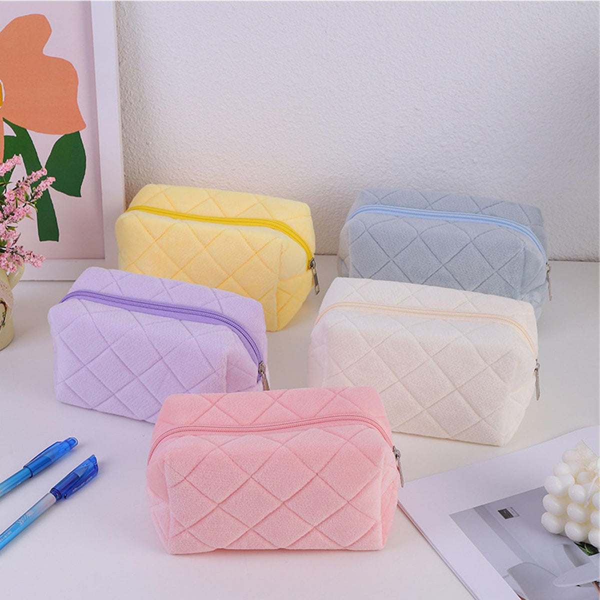 HABUAETY Makeup Bag Small Cosmetic Bags for Purse Women Girls Y2k Checkered Make Up Pouch - thewildfolk HABUAETY Makeup Bag Small Cosmetic Bags for Purse Women Girls Y2k Checkered Make Up Pouch