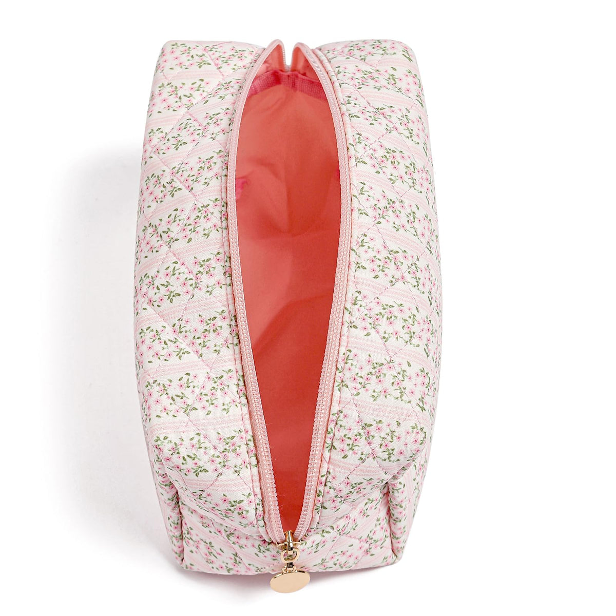 HHQQWZ Makeup Bag Travel Cosmetic Bag for Women Girls, Zipper Make Up Pouch, Floral Flowers Toiletry Organizer Makeup, Portable Storage Cosmetic Travel Cloth Bag (Pink) - thewildfolk HHQQWZ Makeup Bag Travel Cosmetic Bag for Women Girls, Zipper Make Up Pouch, Floral Flowers Toiletry Organizer Makeup, Portable Storage Cosmetic Travel Cloth Bag (Pink)