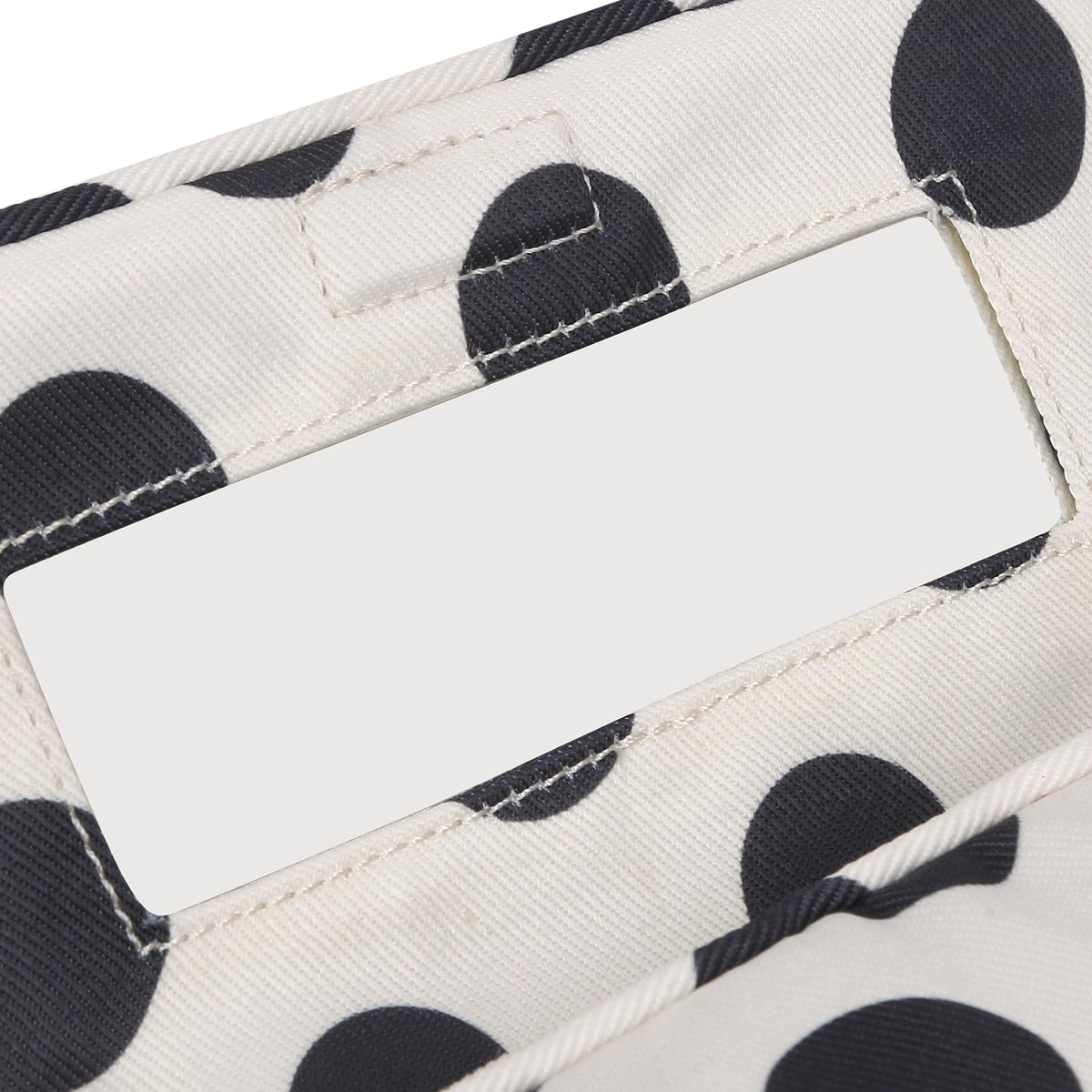 Hibilog Women’s Cute Nylon Makeup Bag with Built-in Mirror, Protable Lightweight Cosmetic Bag, Trendy Toiletry Bag for Travel (White Polka) - thewildfolk Hibilog Women’s Cute Nylon Makeup Bag with Built-in Mirror, Protable Lightweight Cosmetic Bag, Trendy Toiletry Bag for Travel (White Polka)