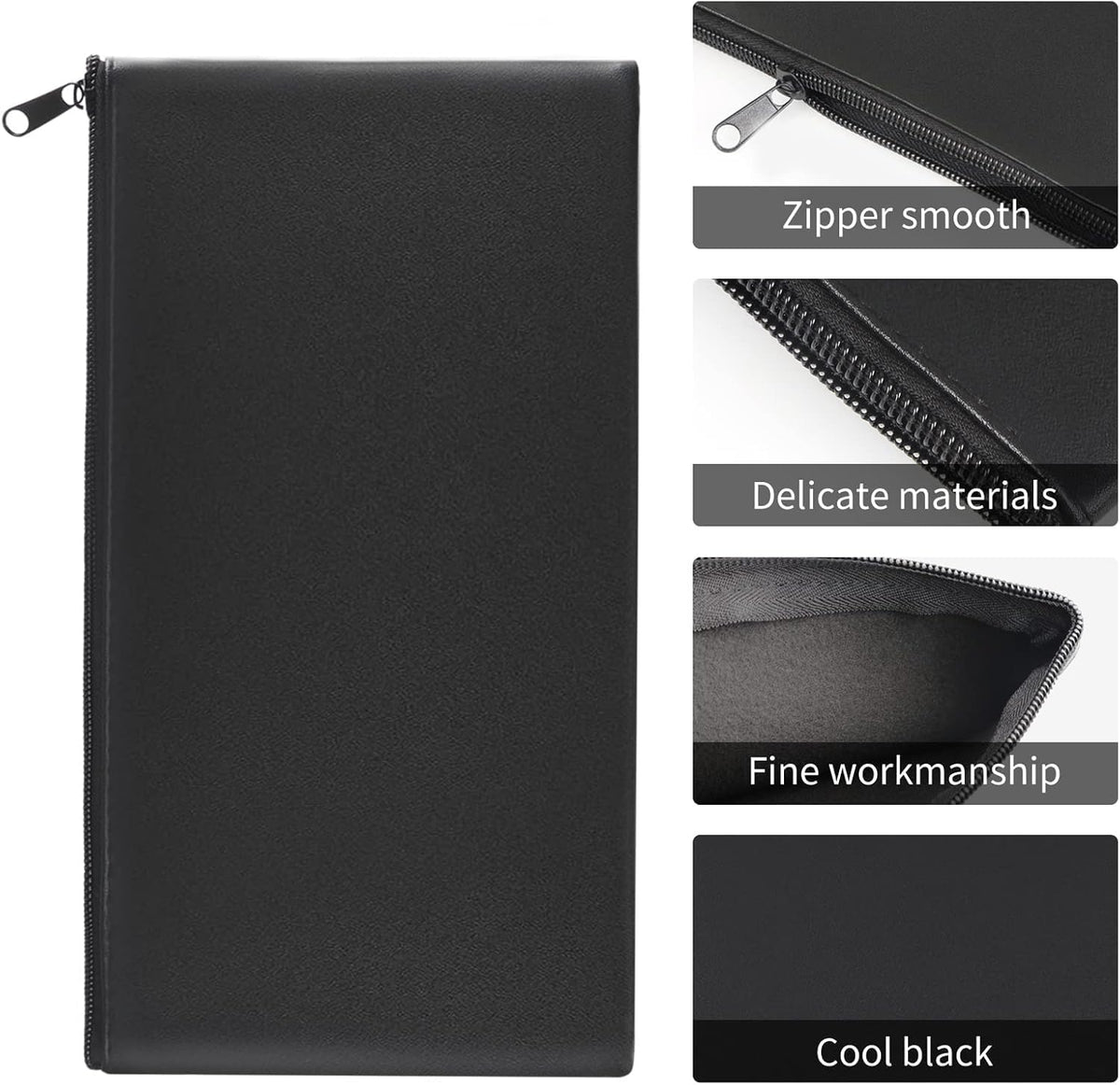 HOMESAN 6 Pieces Money Bags with Zipper, 11x6.1 inch Money Pouch, Bank Bag, Cash Bag, Check Wallet, Cosmetics - thewildfolk HOMESAN 6 Pieces Money Bags with Zipper, 11x6.1 inch Money Pouch, Bank Bag, Cash Bag, Check Wallet, Cosmetics
