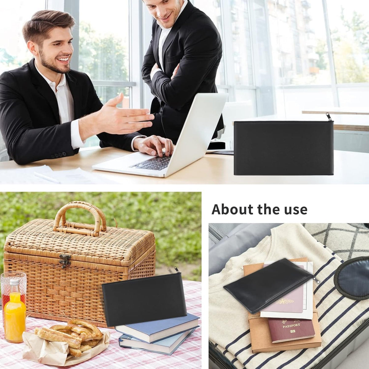 HOMESAN 6 Pieces Money Bags with Zipper, 11x6.1 inch Money Pouch, Bank Bag, Cash Bag, Check Wallet, Cosmetics - thewildfolk HOMESAN 6 Pieces Money Bags with Zipper, 11x6.1 inch Money Pouch, Bank Bag, Cash Bag, Check Wallet, Cosmetics