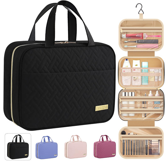 HOTOR Hanging Travel Toiletry Bag Women Men Essentials Black - thewildfolk HOTOR Hanging Travel Toiletry Bag Women Men Essentials Black