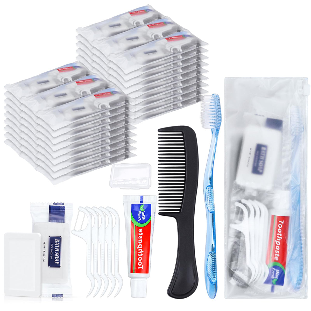 HQSLsund 50 Sets Personal Hygiene Kit Basic Toiletry Kits Homeless Supplies - thewildfolk HQSLsund 50 Sets Personal Hygiene Kit Basic Toiletry Kits Homeless Supplies