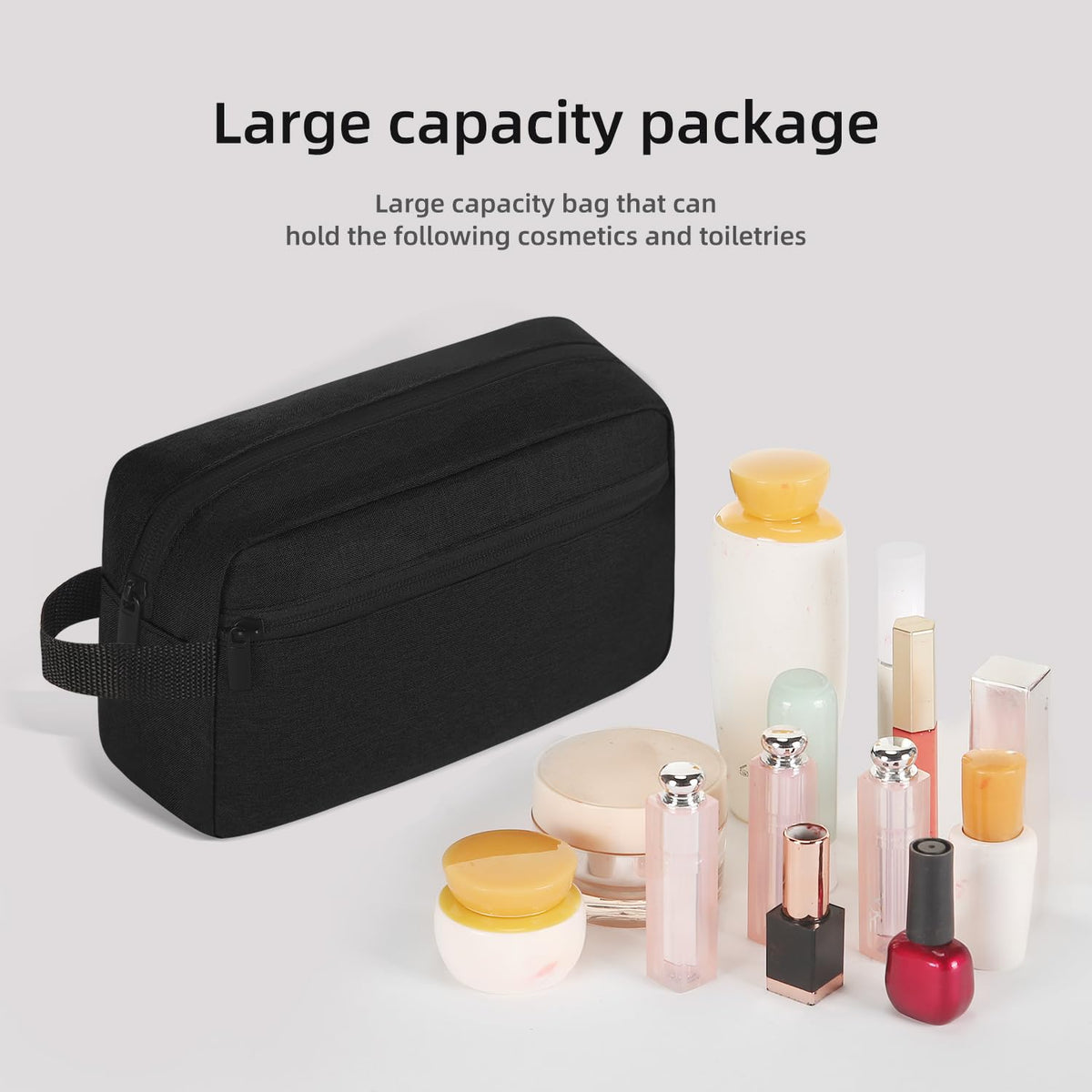 Icramsy Travel Toiletry bag Toiletry bag for women men Hanging Cosmetic bag Travel accessories for Women Men (Black) - thewildfolk Icramsy Travel Toiletry bag Toiletry bag for women men Hanging Cosmetic bag Travel accessories for Women Men (Black)