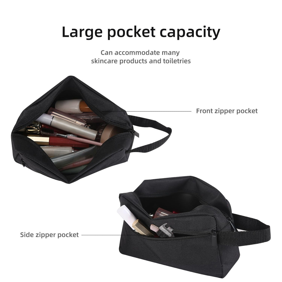 Icramsy Travel Toiletry bag Toiletry bag for women men Hanging Cosmetic bag Travel accessories for Women Men (Black) - thewildfolk Icramsy Travel Toiletry bag Toiletry bag for women men Hanging Cosmetic bag Travel accessories for Women Men (Black)