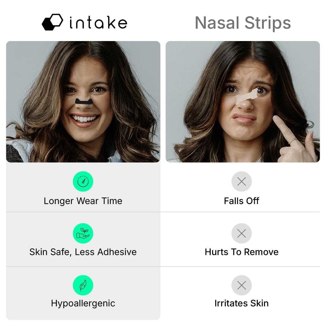Intake Breathing — Magnetic Nasal Strips Starter Kit | Reusable Band + Tabs | Nasal Strips for Sleep, Snoring, Breathing & Sports | Stronger Lift Than Traditional Nose Strips | 4 Sizes, 30 Tabs, Black - thewildfolk Intake Breathing — Magnetic Nasal Strips Starter Kit | Reusable Band + Tabs | Nasal Strips for Sleep, Snoring, Breathing & Sports | Stronger Lift Than Traditional Nose Strips | 4 Sizes, 30 Tabs, Black
