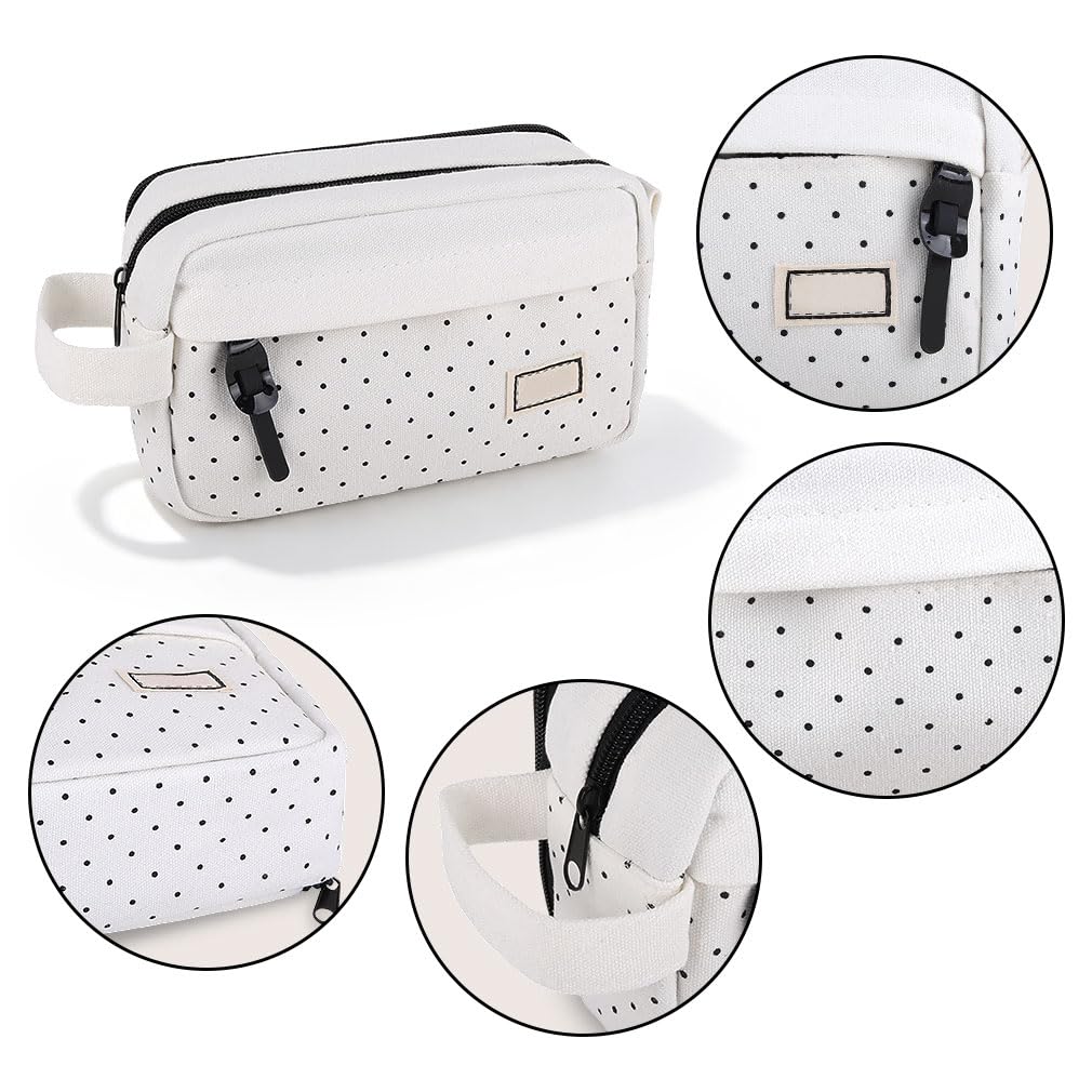 iSuperb Big Capacity Pencil Case Polka Dots Pencil Pouch Bag - thewildfolk iSuperb Big Capacity Pencil Case Polka Dots Pencil Pouch Bag
