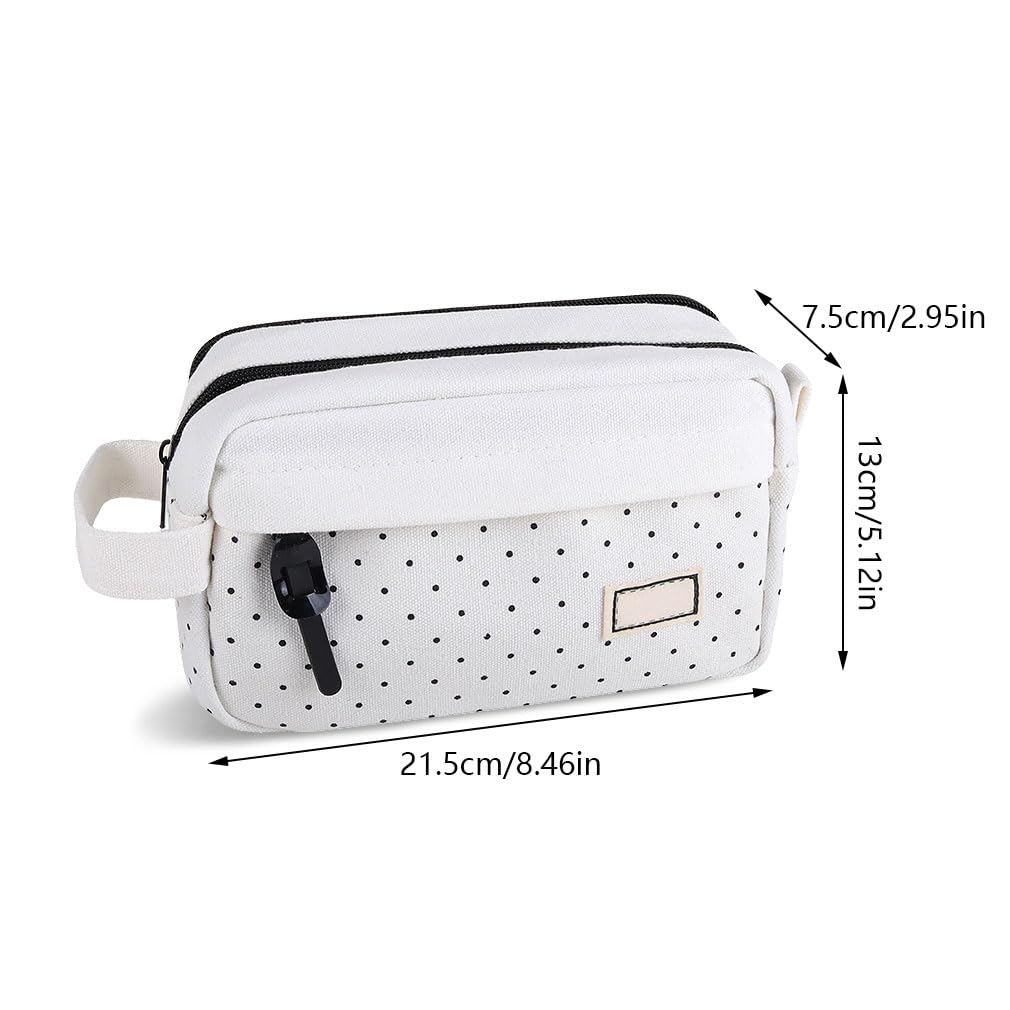 iSuperb Big Capacity Pencil Case Polka Dots Pencil Pouch Bag - thewildfolk iSuperb Big Capacity Pencil Case Polka Dots Pencil Pouch Bag